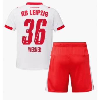 Billige Fotballdrakt RB Leipzig Timo Werner #36 Replika Hjemmedraktsett Barn 2025-26 Kortermet (med bukser)